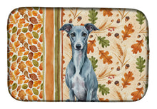 Load image into Gallery viewer, Blue Whippet Heirloom Fall Dish Drying Mat