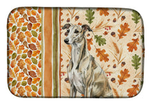 Load image into Gallery viewer, Brindle Whippet Heirloom Fall Dish Drying Mat