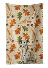 Load image into Gallery viewer, Brindle Whippet Heirloom Fall Kitchen Towel