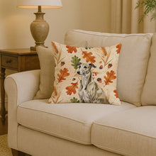 Load image into Gallery viewer, Brindle Whippet Heirloom Fall Throw Pillow