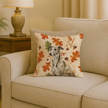 Load image into Gallery viewer, Brindle Whippet Heirloom Fall Throw Pillow