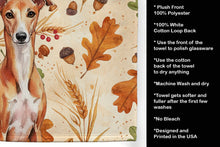 Load image into Gallery viewer, Red Whippet Heirloom Fall Kitchen Towel