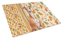 Load image into Gallery viewer, Red Whippet Heirloom Fall Glass Cutting Board
