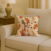 Load image into Gallery viewer, Red Whippet Heirloom Fall Throw Pillow