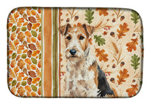 Load image into Gallery viewer, Wire Fox Terrier Heirloom Fall Dish Drying Mat
