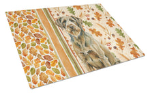 Load image into Gallery viewer, Chestnut Wirehaired Pointing Griffon Heirloom Fall Glass Cutting Board