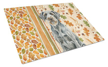 Load image into Gallery viewer, Steel Gray Wirehaired Pointing Griffon Heirloom Fall Glass Cutting Board