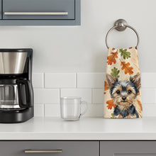 Load image into Gallery viewer, Black and Tan Yorkshire Terrier Heirloom Fall Kitchen Towel