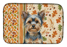 Load image into Gallery viewer, Blue and Tan Yorkshire Terrier Heirloom Fall Dish Drying Mat