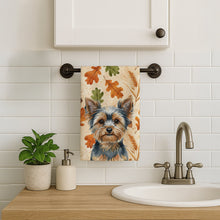 Load image into Gallery viewer, Blue and Tan Yorkshire Terrier Heirloom Fall Kitchen Towel