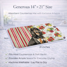 Load image into Gallery viewer, Black &amp; Tan Afghan Hound Vegetables Dish Drying Mat