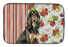 Load image into Gallery viewer, Black &amp; Tan Afghan Hound Vegetables Dish Drying Mat