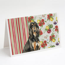 Load image into Gallery viewer, Black &amp; Tan Afghan Hound Vegetables Greeting Cards Pack of 8