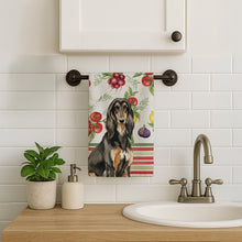 Load image into Gallery viewer, Black &amp; Tan Afghan Hound Vegetables Kitchen Towel
