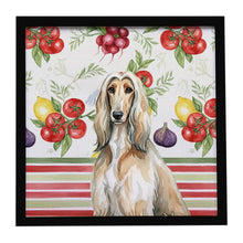 Load image into Gallery viewer, Afghan Hound Vegetables Framed Metal Print