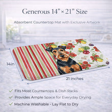 Load image into Gallery viewer, Airedale Terrier Vegetables Dish Drying Mat