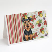 Load image into Gallery viewer, Airedale Terrier Vegetables Greeting Cards Pack of 8