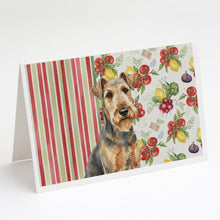 Load image into Gallery viewer, Grizzle Airedale Terrier Vegetables Greeting Cards Pack of 8