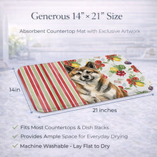 Load image into Gallery viewer, Brindle Akita Vegetables Dish Drying Mat