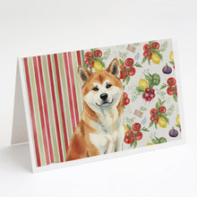 Load image into Gallery viewer, Red Akita Vegetables Greeting Cards Pack of 8