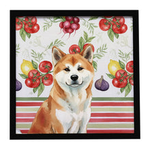 Load image into Gallery viewer, Red Akita Vegetables Framed Metal Print