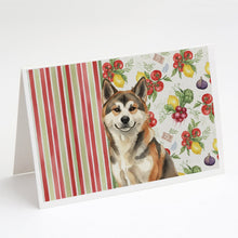 Load image into Gallery viewer, Sesame Akita Vegetables Greeting Cards Pack of 8