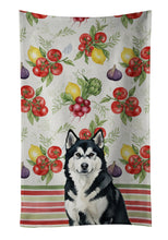 Load image into Gallery viewer, Black and White Alaskan Malamute Vegetables Kitchen Towel