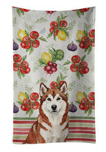 Load image into Gallery viewer, Red and White Alaskan Malamute Vegetables Kitchen Towel
