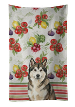 Load image into Gallery viewer, Sable and White Alaskan Malamute Vegetables Kitchen Towel
