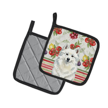 Load image into Gallery viewer, American Eskimo Vegetables Pair of Pot Holders