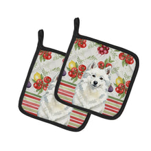 Load image into Gallery viewer, American Eskimo Vegetables Pair of Pot Holders