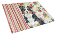 Load image into Gallery viewer, Black Tri American Shepherd Vegetables Glass Cutting Board