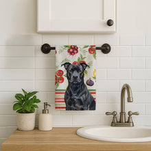 Load image into Gallery viewer, Black American Staffordshire Terrier Vegetables Kitchen Towel