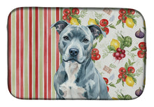 Load image into Gallery viewer, Blue American Staffordshire Terrier Vegetables Dish Drying Mat