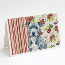 Load image into Gallery viewer, Blue American Staffordshire Terrier Vegetables Greeting Cards Pack of 8