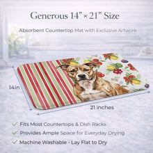 Load image into Gallery viewer, Brindle American Staffordshire Terrier Vegetables Dish Drying Mat