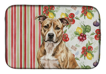 Load image into Gallery viewer, Brindle American Staffordshire Terrier Vegetables Dish Drying Mat