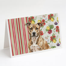 Load image into Gallery viewer, Brindle American Staffordshire Terrier Vegetables Greeting Cards Pack of 8