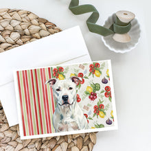 Load image into Gallery viewer, White American Staffordshire Terrier Vegetables Greeting Cards Pack of 8