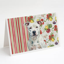 Load image into Gallery viewer, White American Staffordshire Terrier Vegetables Greeting Cards Pack of 8