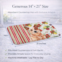 Load image into Gallery viewer, Red Heeler Australian Cattle Dog Vegetables Dish Drying Mat