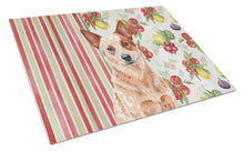 Load image into Gallery viewer, Red Heeler Australian Cattle Dog Vegetables Glass Cutting Board