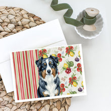 Load image into Gallery viewer, Black Australian Shepherd Vegetables Greeting Cards Pack of 8
