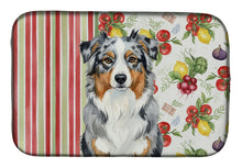 Load image into Gallery viewer, Blue Merle Australian Shepherd Vegetables Dish Drying Mat