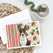 Load image into Gallery viewer, Black and White Basenji Vegetables Greeting Cards Pack of 8