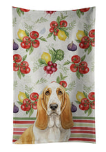 Load image into Gallery viewer, Lemon and White Basset Hound Vegetables Kitchen Towel