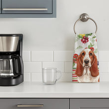 Load image into Gallery viewer, Red and White Basset Hound Vegetables Kitchen Towel