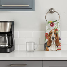 Load image into Gallery viewer, Tricolor and White Basset Hound Vegetables Kitchen Towel