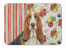 Load image into Gallery viewer, Tricolor and White Basset Hound Vegetables Memory Foam Kitchen Mat