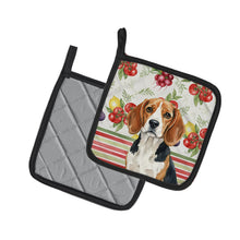 Load image into Gallery viewer, Beagle Vegetables Pair of Pot Holders